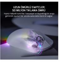 GAMEPOWER FENIX GAMING RGB 24.000DPI Triple Mode (Kablolu/Bluetooth/2.4G) Beyaz Gaming Mouse - 5